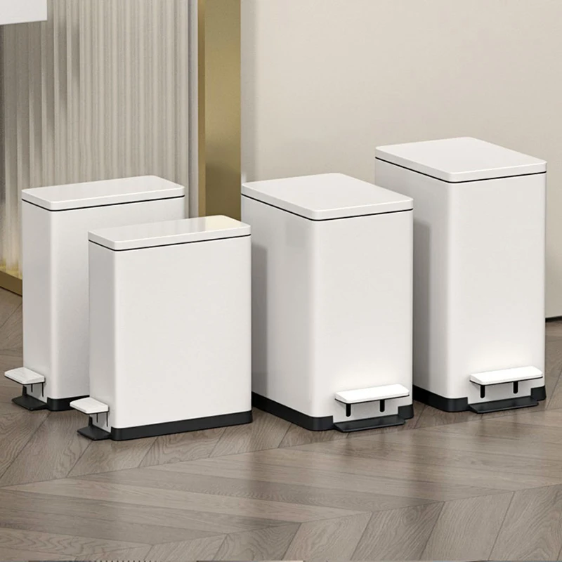 Aesthetic-Metal-Garbage-Bin-Bathroom-Recycling-Household-Rubbish-Bin ...