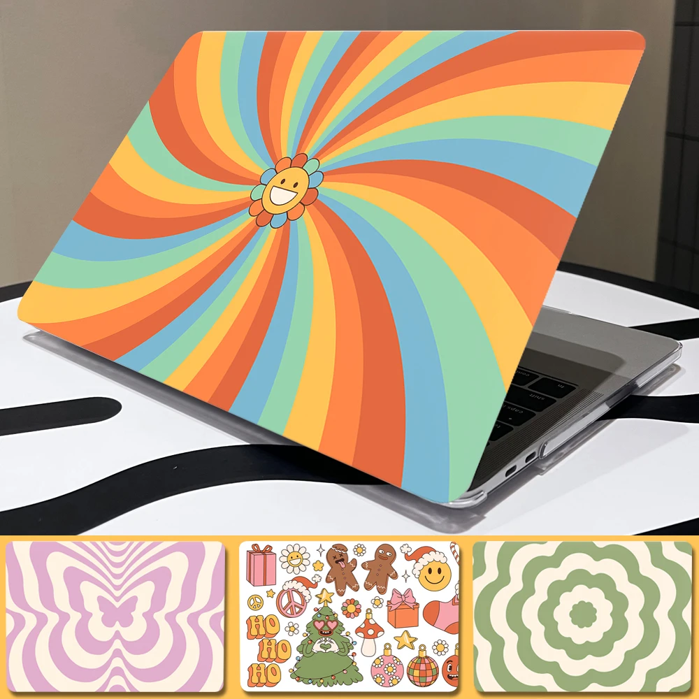 

For Macbook Air 13.6 M2 A2681 Case Laptop Pro 13 14 16 2021 Cover 2023 Mac book Air 13 15 Inch M1 A2337 Rainbow Smil Face Shell