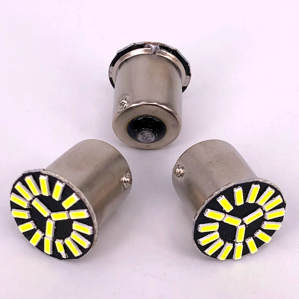 �ڵ��� LED ���� ���õ� LED ���� 1156 1157, P21W, BA15S, BAY15D, S25, 7440 7443, 18 LED 4014, �ڵ� �극��ũ ��, ���� ���� DRL, 30 ��