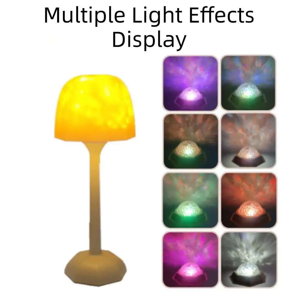 High Footed Design LED Desk Lamp Touch Control Waterproof Water Ripple Projection Lamp Remote Control Wave Projection