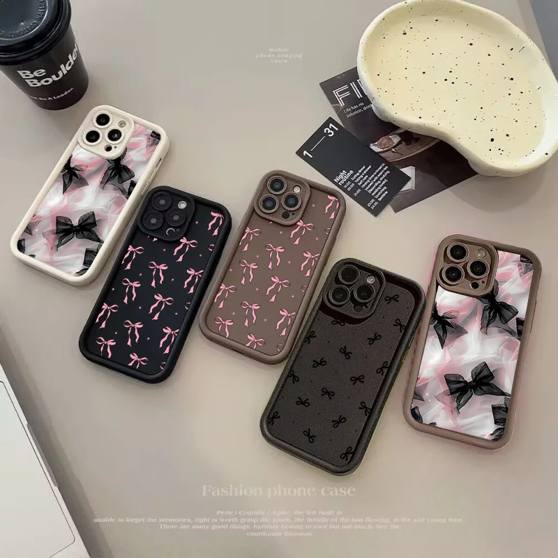 Cute Bow Tie Pink Phone Case - Stylish and Protective Casing