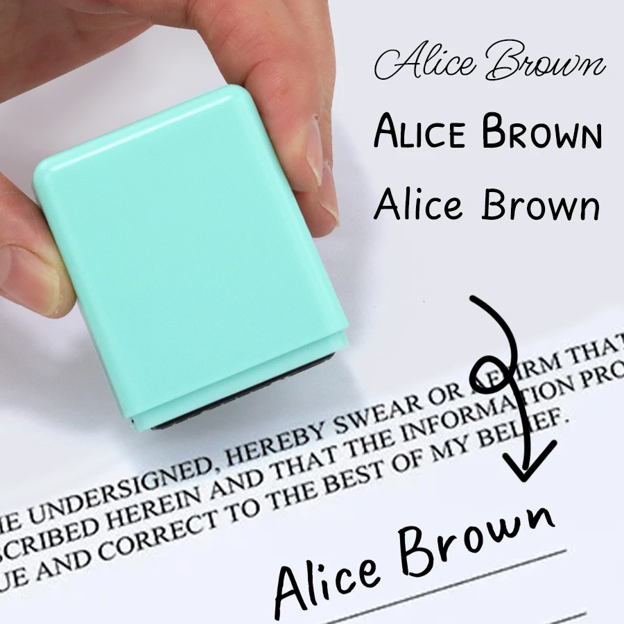 Name Stamp Ink Impression Personalized Signature Stamp Business and Personal Use Modern Look