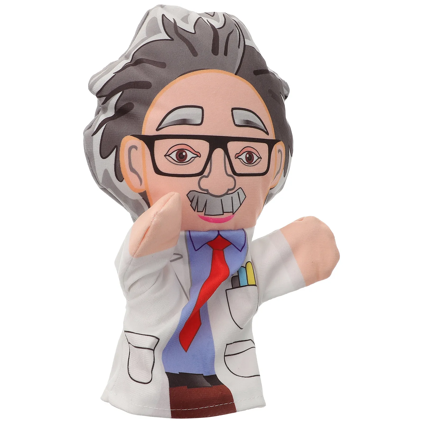 과학자 손인형 (남아, 여아용) 프리미엄 소재 부드러운 촉감 실물 같은 표정 교육용 스토리텔링 도구