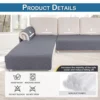 100% Waterproof Sectional Couch Covers 2 Pcs Quilted Slipcover Reversible L-Shape Sofa Covers for Living Room Pet Mat Protector 5