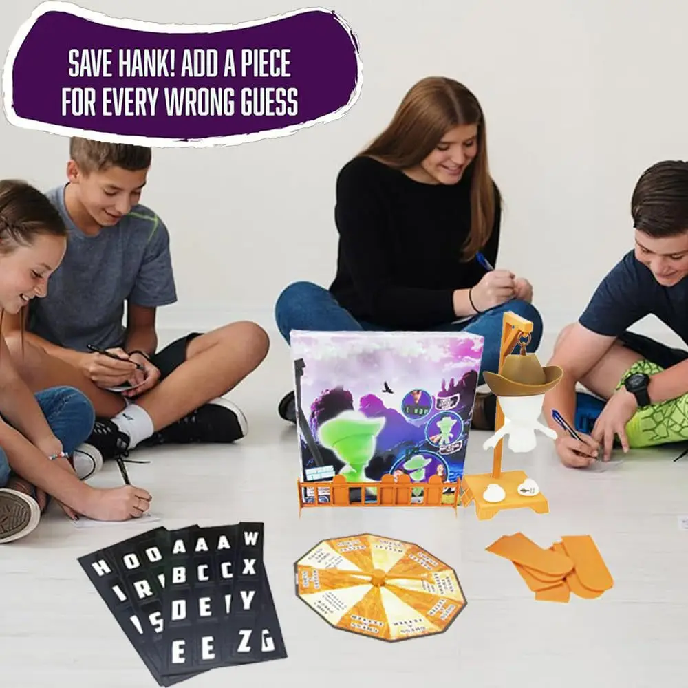 Cowboy Magnetic Hangman Board Games Mystery Guessing Word Before Hank Falls Hanging with Doll Travel Table Game