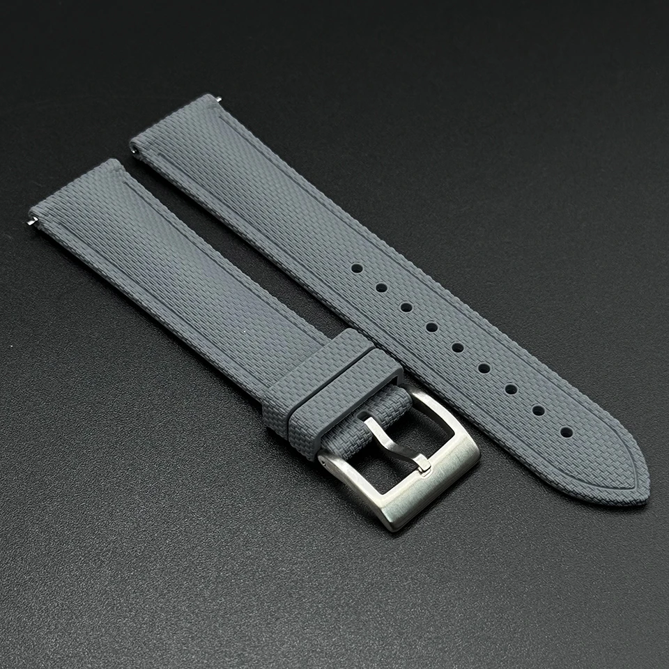 Braided FKM Rubber Quick-Release Watch Strap - Universal Fit, 20-22mm