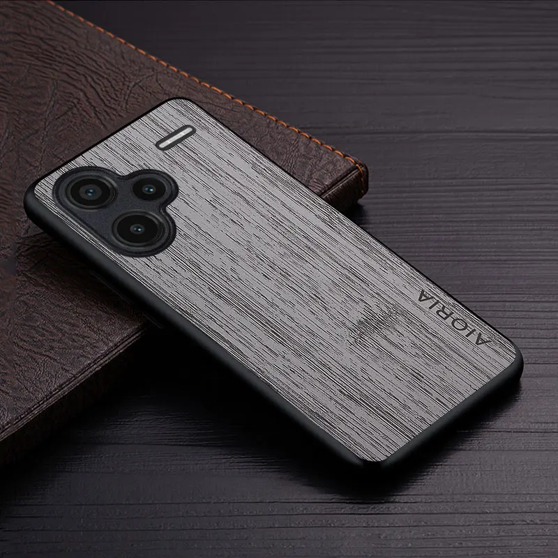 Luxury Bamboo Wood Pattern Leather Phone Case - Elegant Protection Cover
