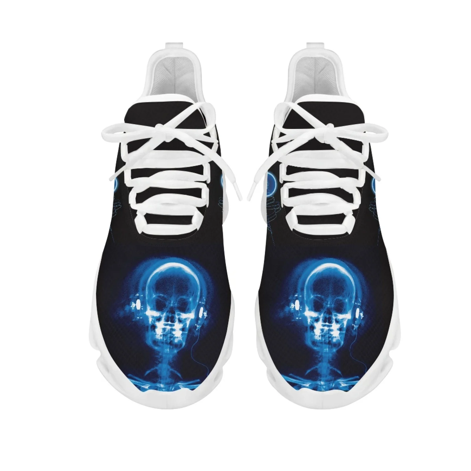 Belidome Technologies Radiologiques Skeleton Skull Print Wome Running Shoes Walking Sneaker Comfortable Non Slip Work Sport shoe