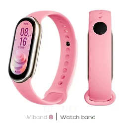 Waterproof Silicone Sport Watch Band Strap Replacement Bracelet - Mi Band 9 (22 Barbie powder)