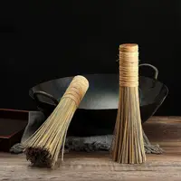 Cepillo Wok de limpieza, batidor de bambú tradicional, cepillos Wok, herramientas de cocina