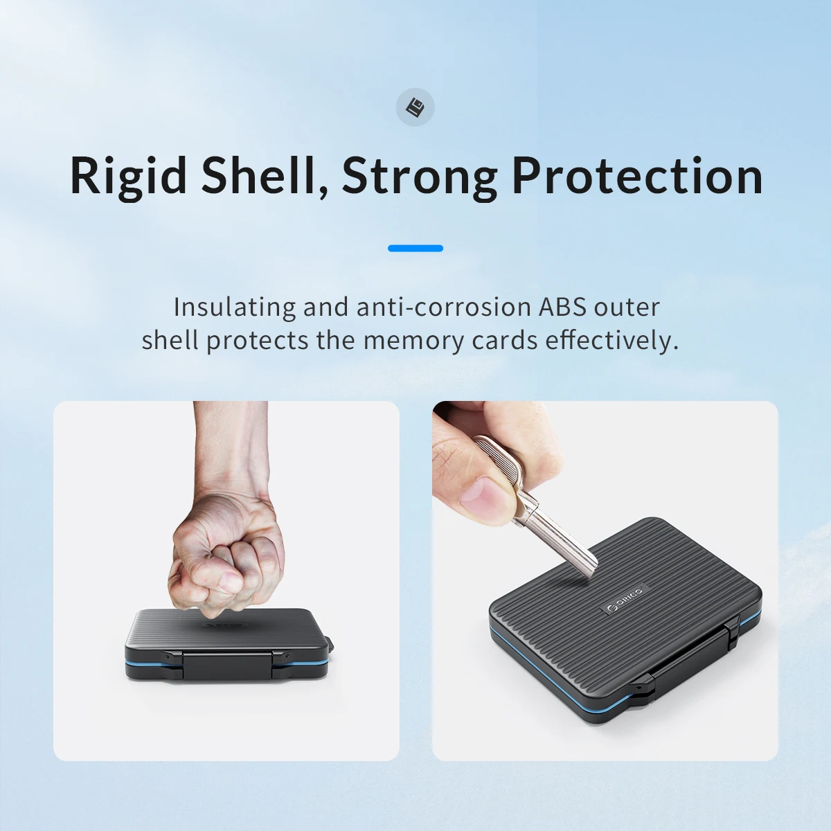 Armazenamento de Cartão de Memória sd Orico Case de Titular de Armazenamento de Cartão Micro sd Case Impermeável Forro Macio para Hdd cf Titular do Cartão sd Organizador Case de - Imagem 5