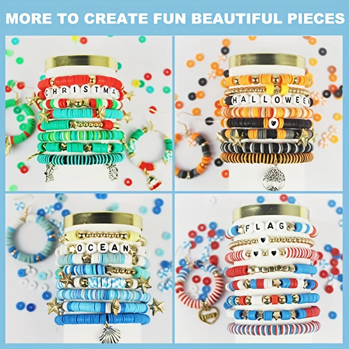 30 pezzi di perline di ceramica colorate lucide per la creazione di gioielli, braccialetti fai da te e ciondoli per collane per accessori fatti a mano da lavoro ad ago
