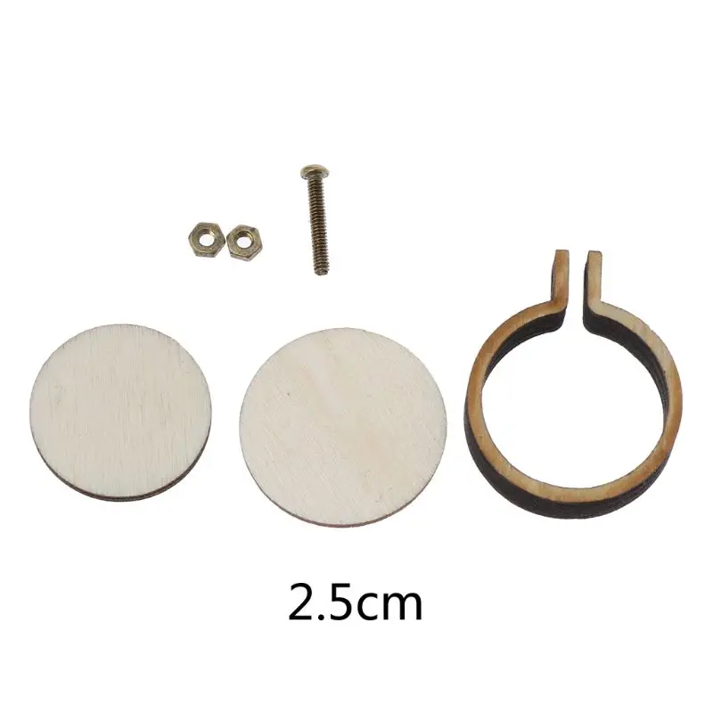 Bricolage en bois pour point de croix cerceau Mini anneau broderie cercle Kit de couture cadre Cr F19D