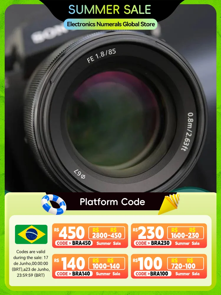 Sony Lens 85mm F1.8-22 APS-C Large Aperture Mirrorless Camera Lens for A6000 A6400 A6600 A7III IV A7RIII IV ZV-E10 Sony 85mmF1.8