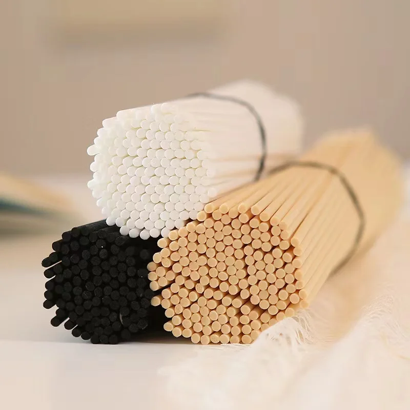 

1000PCS L22/25/30CM X3/4/5MM Home Fragrance Essential Oil Diffuser Sticks Black and White Fiber Rattan Sticks for Home Decor