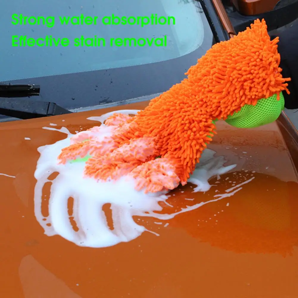 Car Dusting Glove Double-sided Efficient Stain Removal Car Interior Exterior Cleaning Gloves Washing Glove for SUV