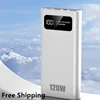 120W Fast Charging Power Bank 200000mAh Ultralarge Capacity Portable Digital Display External Battery For iPhone Samsung Xiaomi 6