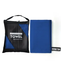 Premium Quick - Dry Microfiber Towel - Super Absorbent & Ultra Compact for Travel, Gym, Camping, and Swimming (Sapphire blue)