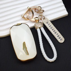 6 7 8 Buttons Soft TPU Shell Fob Holder Bag Key Chain for Hyundai Genesis for Genesis G70 G80 G90 EQ900 Smart Key Case Cover