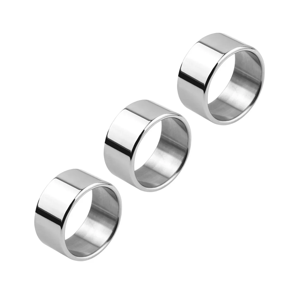 7 Size Small Stainless Steel Metal Lock Set Male Erection Delay Time Ring Bondage Sex Toy For Big Man_voghion.com
