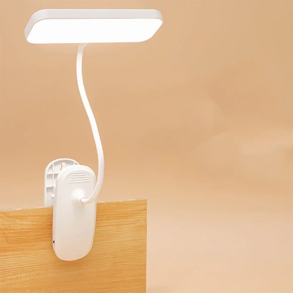 360&deg; Flexible Study Table Lamp Clip USB Rechargeable Desk Lamp Bedside Night Light Bedroom Study Reading Office Work led light desk lamp night light led desk lamp book light