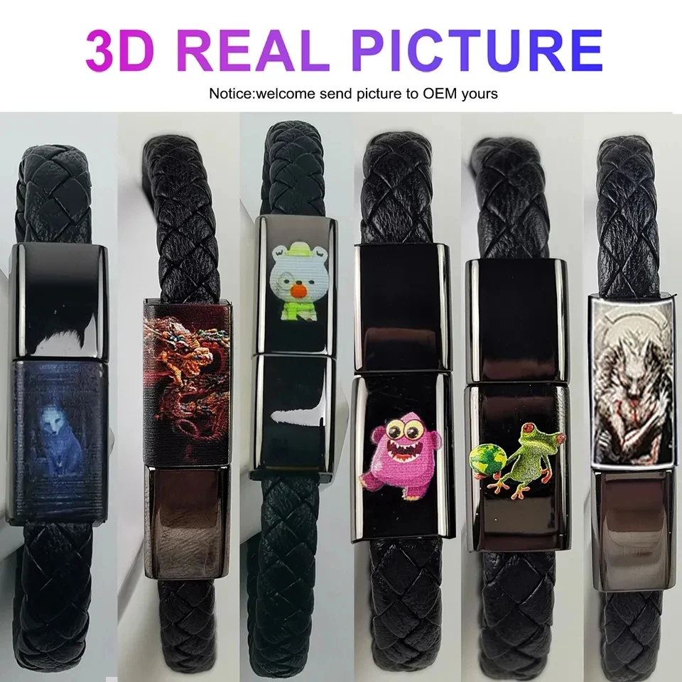 EONLINE 3D 6A Leather Bracelet Micro USB Type C Portable Keychain USB Data cable Super Fast Charging Mobile Phone Charger Cable