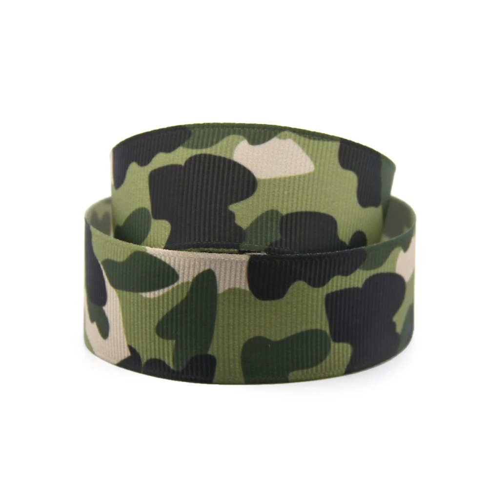 Ribbon Supplies Ribbon Decoration Grosgrain Ribbon Sewing Ribbon 5 Yards Multi Size Camouflage Printed Grosgrain Ribbon for Craft Supplies