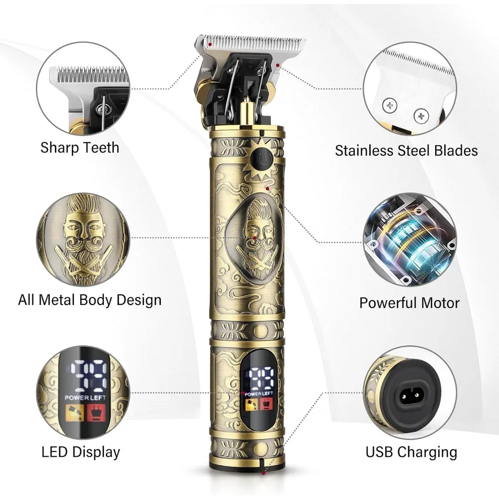 Hair Clippers for Men Professional,Beard Trimmer Kits & Sets, Cordless Mens Hair Trimmer, Electric Shavers