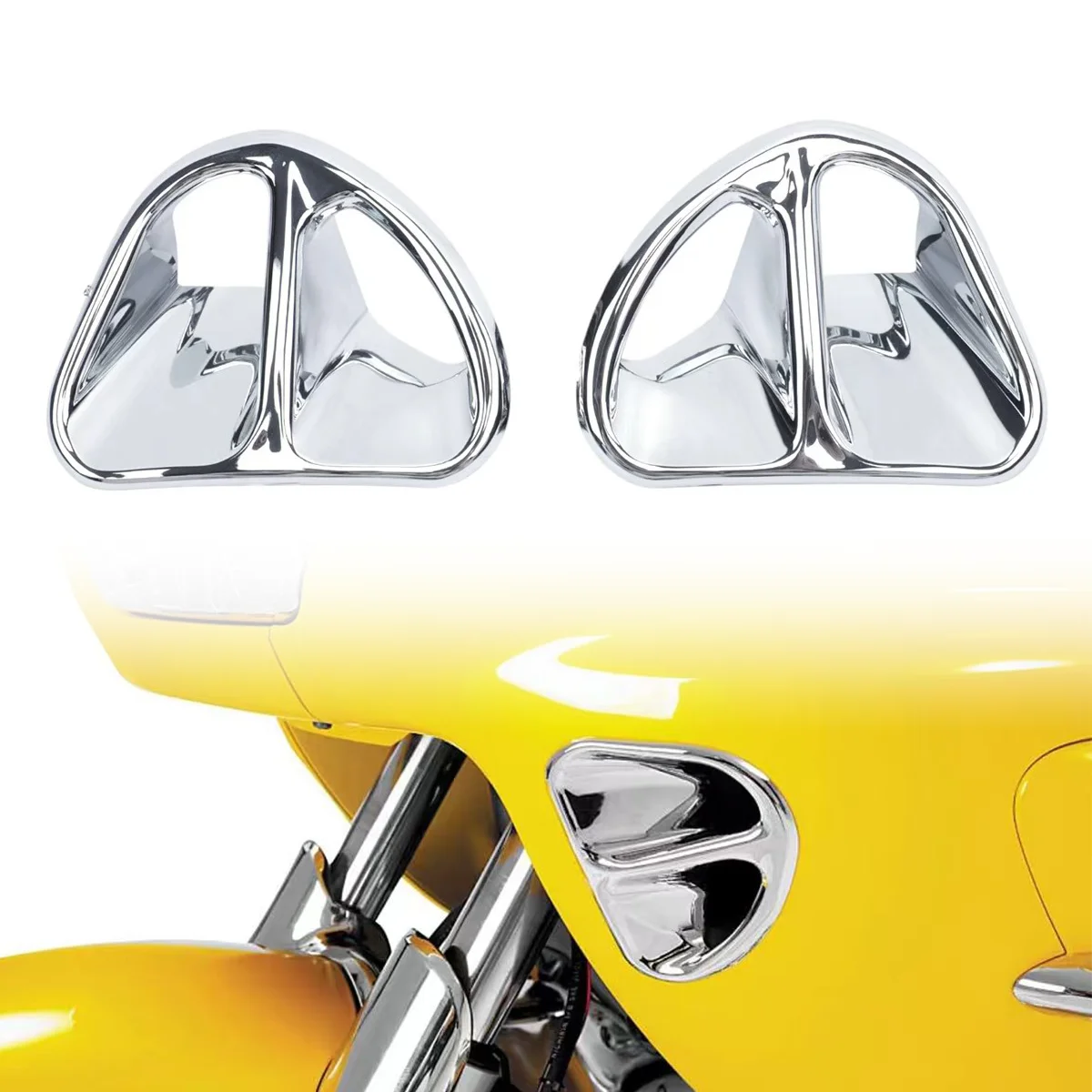 Chrome Fairing Scoop Air Vent Duct Trim For Honda Goldwing GL1800