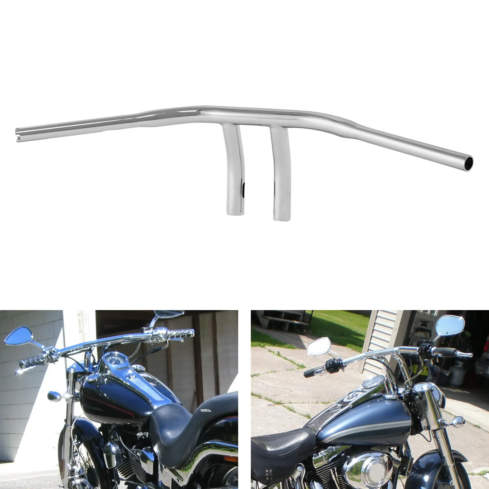 

8 "10" Rise 1 1/4 "Fat T-Bar на руль для Harley Dyna Street Bob Softail Slim Standard FLD FXDB FLSS FXST