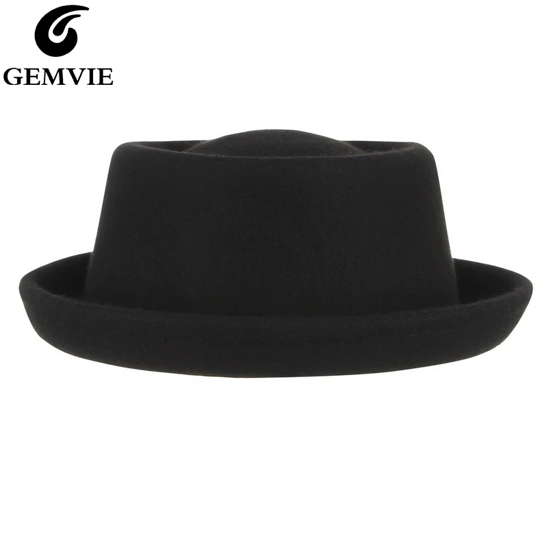 Sombrero Derby Negro 100% Lana De Calidad Teatro, Sombrero | Envío Gratis