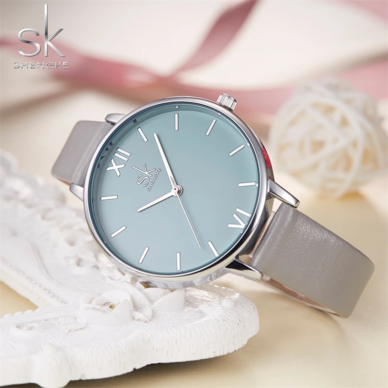 Elegant Women's Luxury Golden Quartz Wristwatch - SHENGKE Top Brand Fashion