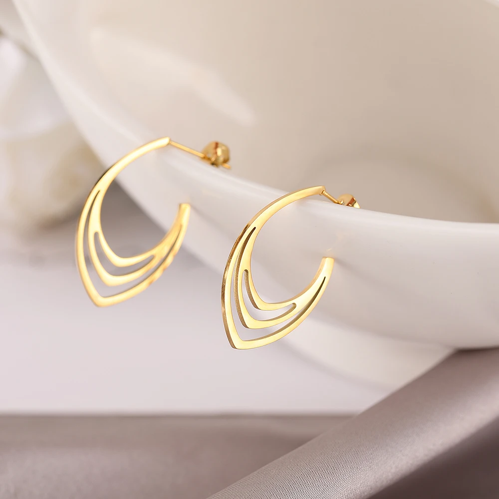 Stainless Steel Earrings New Vintage Stereoscopic Charms Fashion Aesthetic Stud Earrings - Image 5