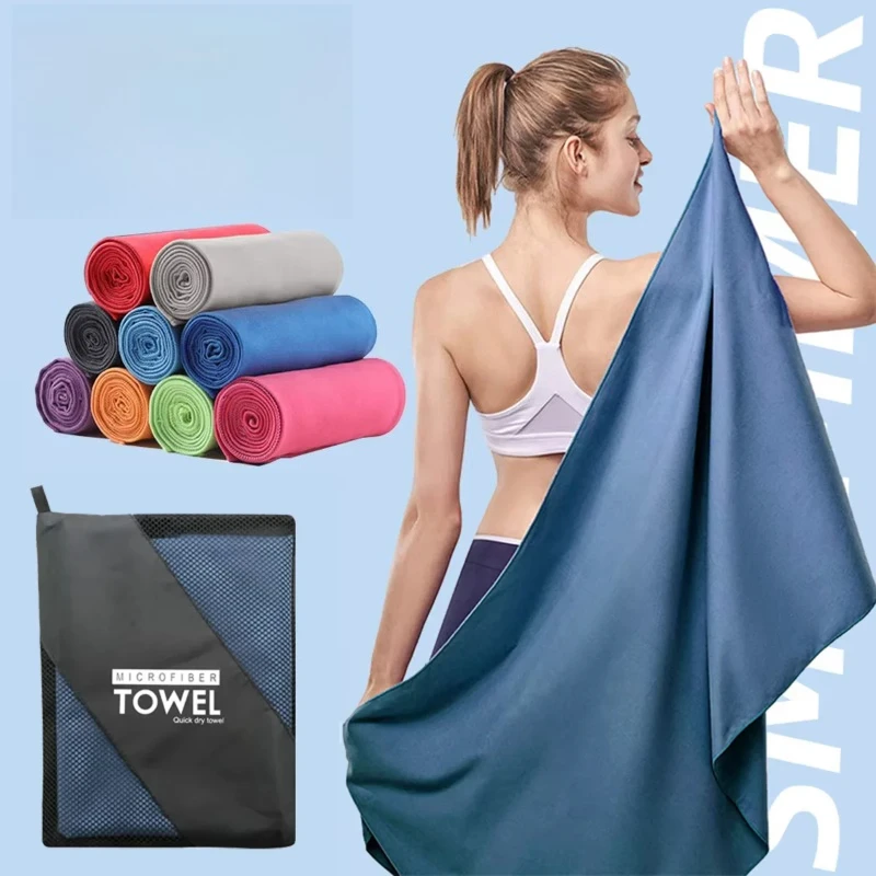40×80CM 마이크로 화이버 타월 스포츠 속건성 슈퍼 흡수성 캠핑 타월 슈퍼 소프트 경량 체육관 수영 요가 비치 타월
