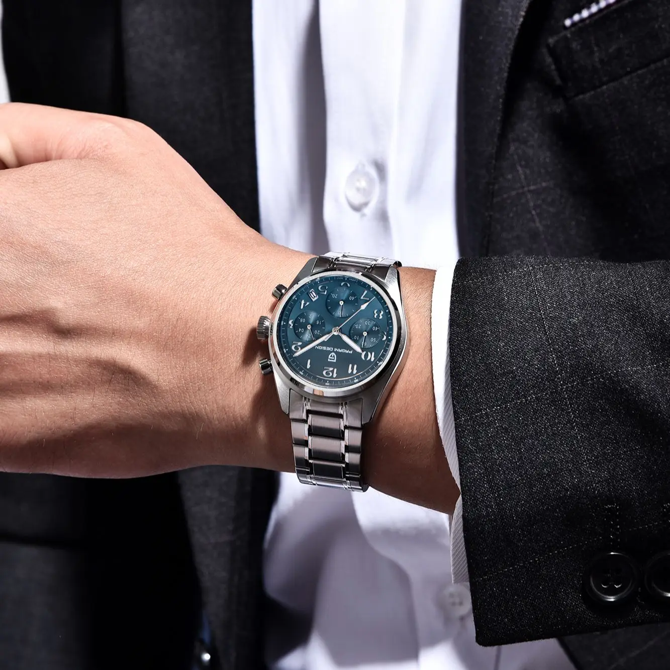 2023 New PAGANI DESIGN 38MM Men's Pilot Sports Quartz Watches Sapphire Glass 316L Stainless Steel Chronograph Reloj Hombre