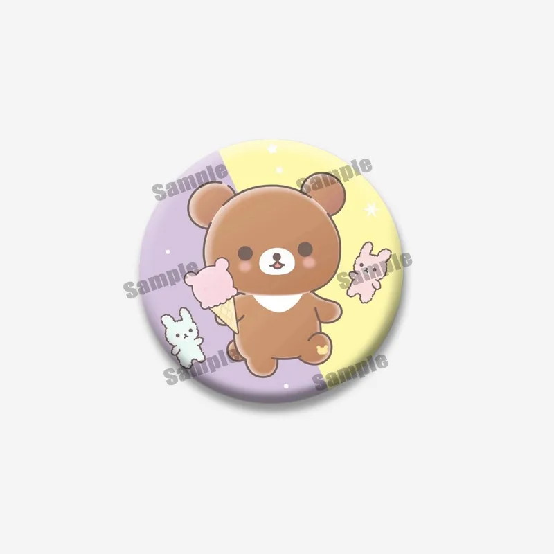 Niedliche Cartoon-Rilakkuma-Abzeichen, Kawaii-Bär-Brosche, individuelle Knopfnadeln, Rucksack, Kleidung, Kragen, Zubehör, Spielzeug, Geschenke für Kinder, Freunde – Detail 13