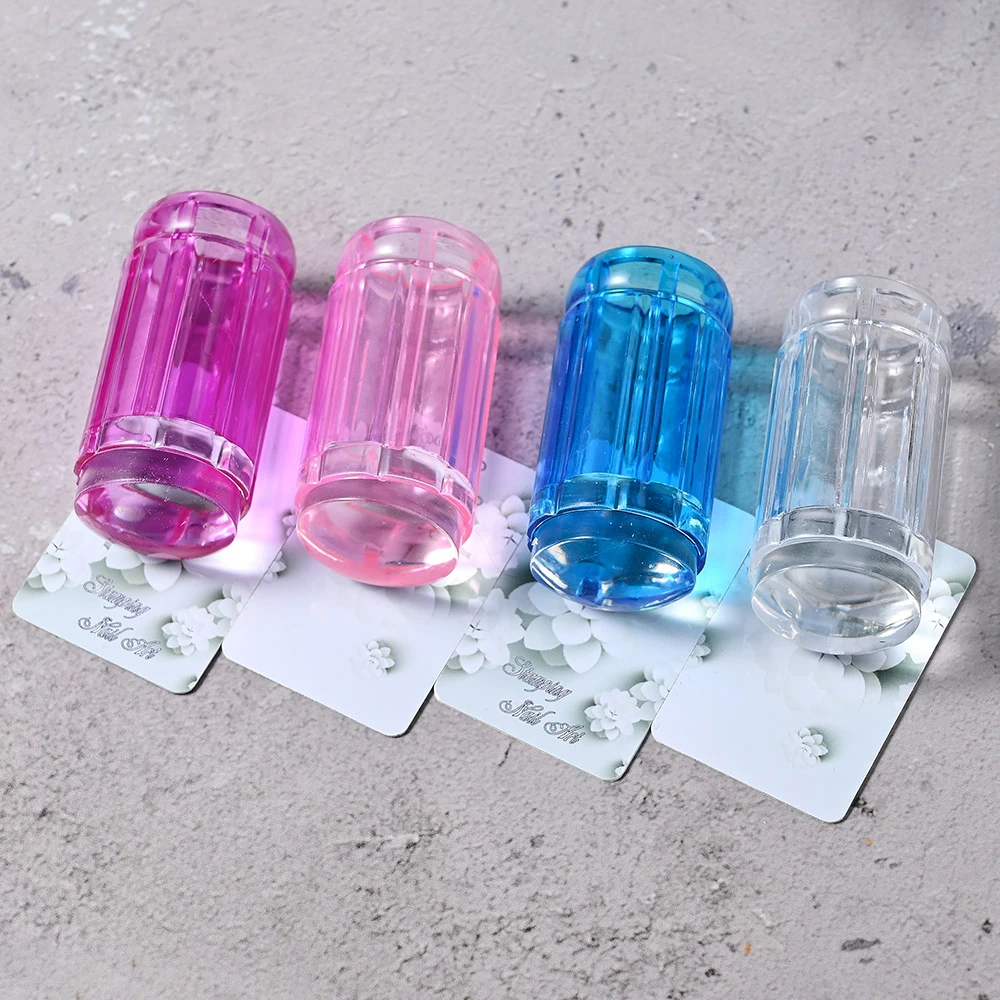 Jelly Nail Stamper Kit Clear Silicone Nails Art Stamper Heads Scrapers