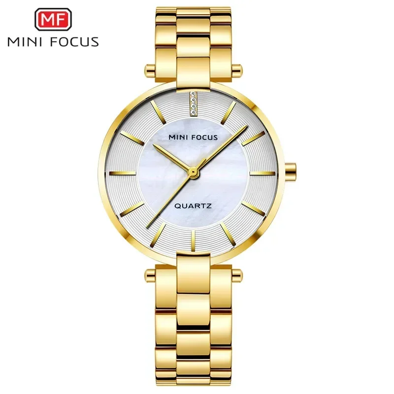 

MINI FOCUS 0224L Casual Fashion Ladies Quartz Womens Dress Watch Ladys Montre Femme WristWatch Female Clock Women Watches