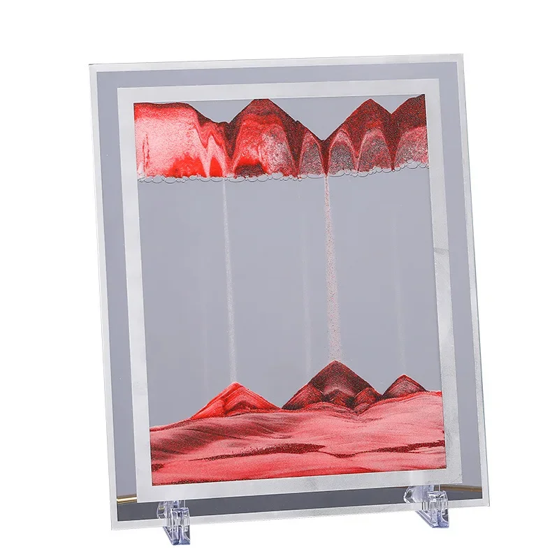 Cadre Paysage De Sable En Mouvement 3D – Décoration Relaxante Bureau, Maison – Sable Coloré Qui Coule