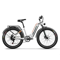 Vélo électrique de montagne Shengmilo MX06, 26 pouces, vitesse jusqu'à 42 km/h, moteur brushless 500W (1000W en crête), Fatbike, 48V 17.5Ah, autonomie électrique pure 40-50 km, vélo électrique adulte pour trajets urbains, freins à disque doubles. 1