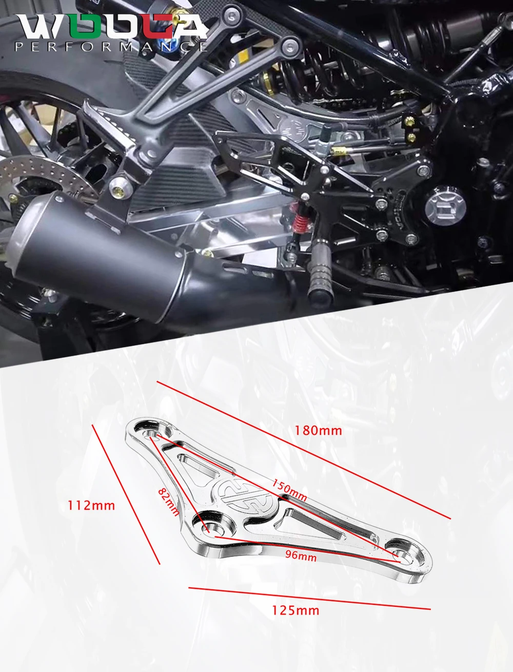 WOOGA Motorrad CNC Aluminium Hinten Link Kit Suspension Linkages Für KAWASAKI Z900RS CAFE 2018-2025 Zubehör Z900 – Detail 1