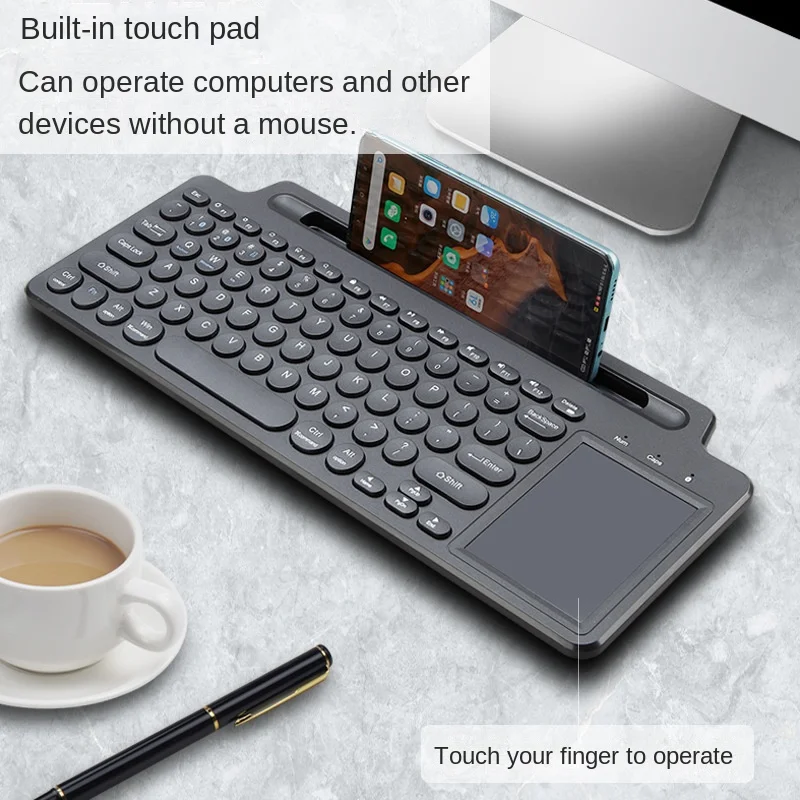 Klw-teclado Touchpad Inteligente sem Fio em Bluetooth 2.4g sem Fio Tablet Computador Celular Mld569 - Imagem 4