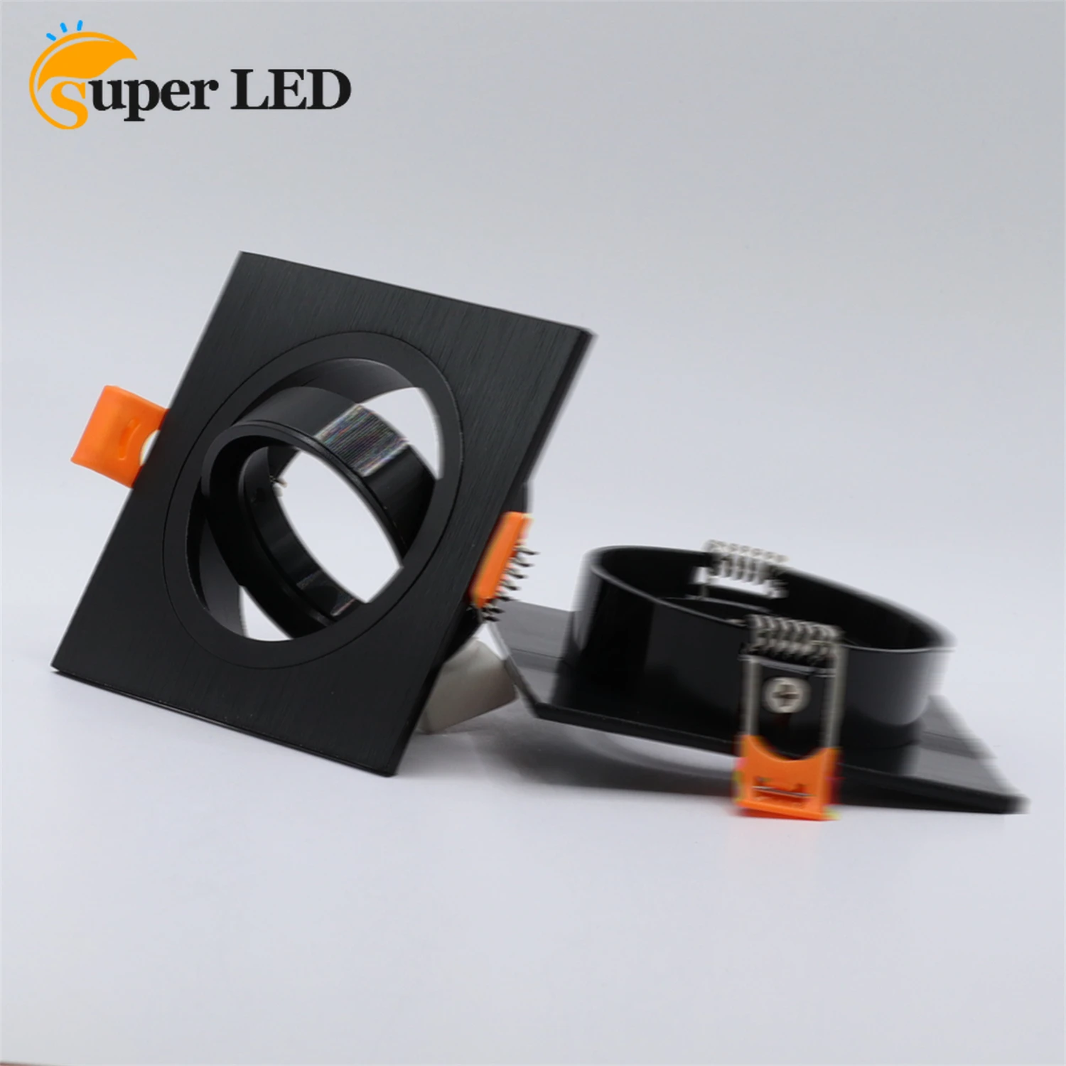 Black Die-Casting Alu Downlight Frame Round  70Mm Home Indoor Gu10 Downlight Housing