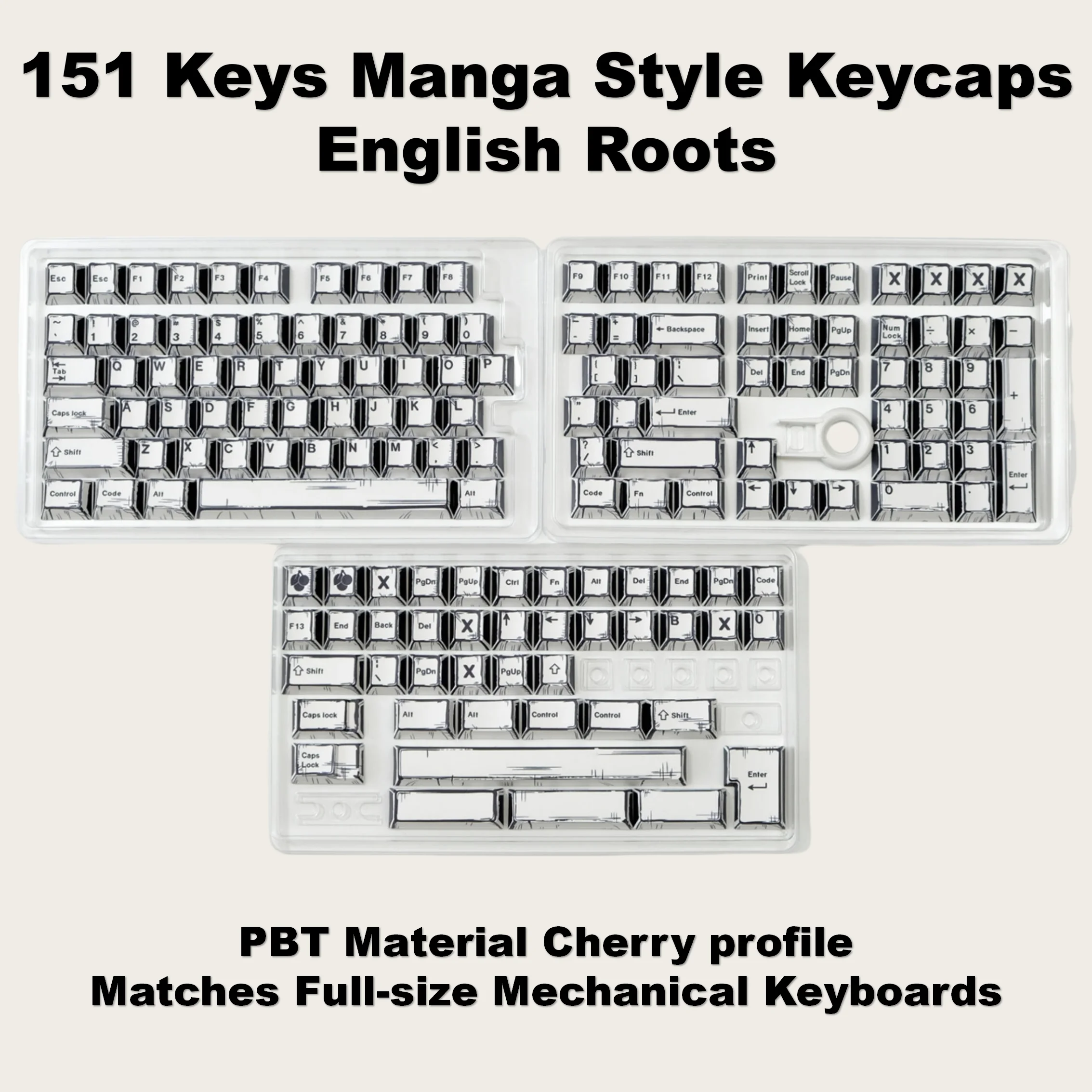 PFK Manga Style Korean PBT Keycaps Cherry Profile Dye-Sublimated Legends Keycap Set for Mx Cherry Switch Mechanical Keyboard Kit 14 S99ba5cb8a4934988b6caaec51f7e3dcft