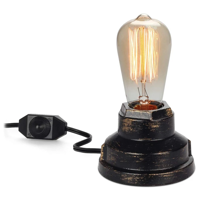 Keelholte Meetbaar zak Steampunk Retro Stijl Tafellamp Met Dimmer, Decoratieve Woonkamer Loft  Nachtkastje, Us Plug Met Lamp| | - AliExpress