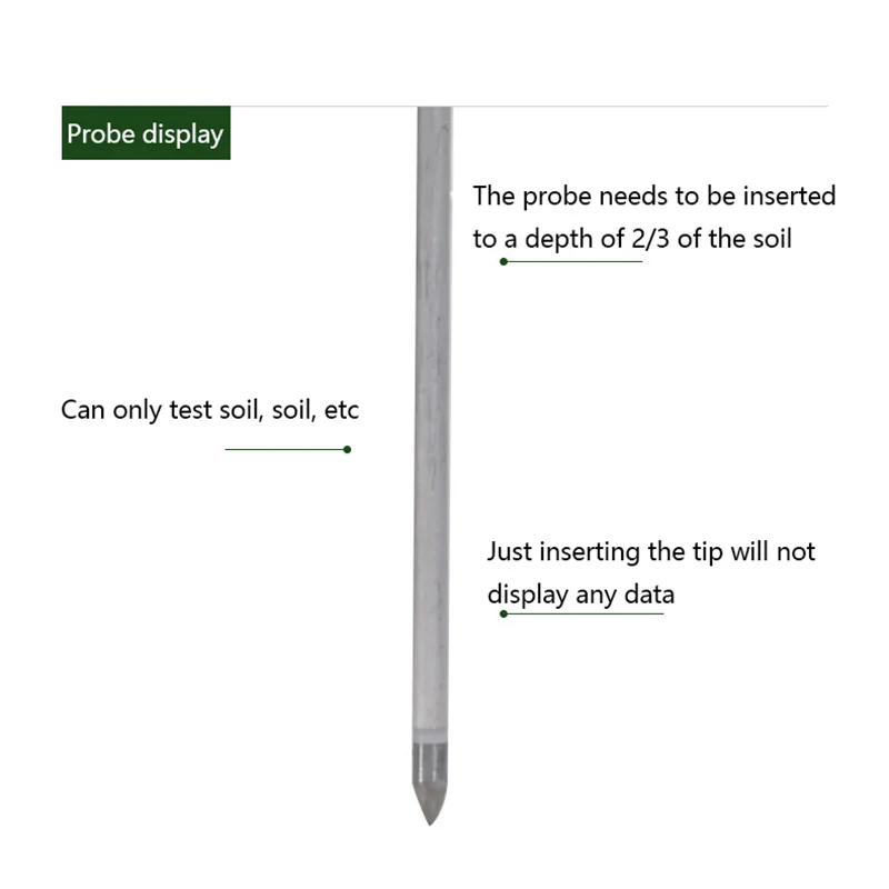 Soil Moisture Sensor Soil Dry Meter Wet Tester Metal Probe Gardening Intensity Measurement Analysis Outdoor Plant Hygrometer 1pc