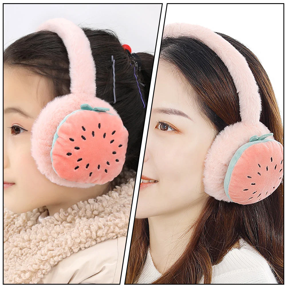 Fruit Embroidered Earmuffs Unisex Warmer Portable Protective Cover Winter Protector Plush Kids Socks