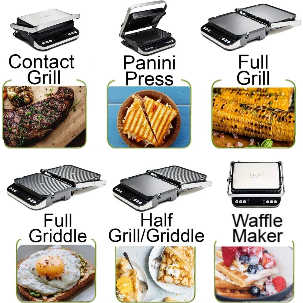 Total Package 6-in-1 Digital Indoor Grill, Waffle Maker, Panini Press, Griddle, with Deluxe Accessory Kit 3
