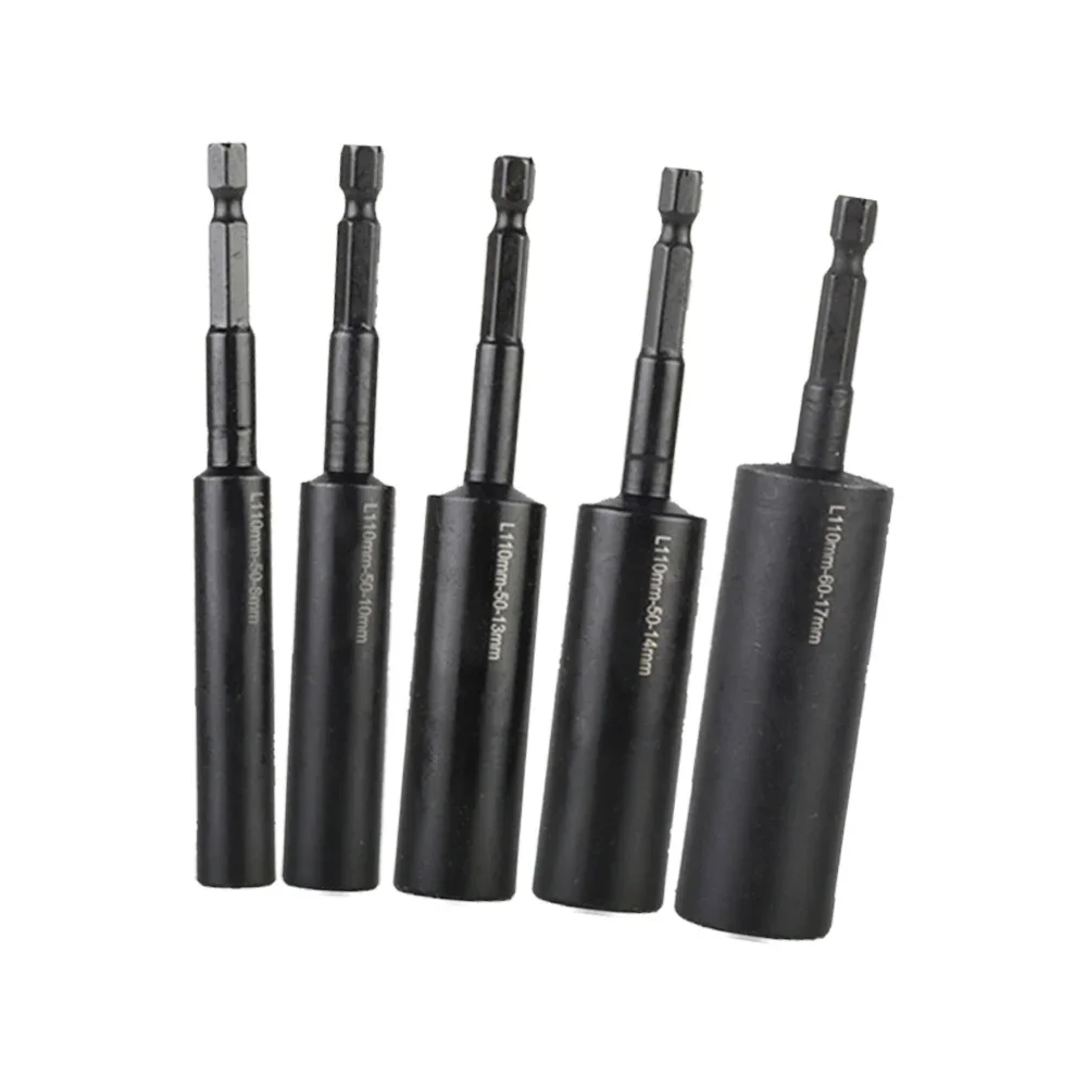 1Pc 110mm Deepen Socket Wrenches Hexagon Nut Set Socket Adapter Driver Drill Bit H8-H17 For Home DIY Carpentry Auto Parts Tools 4