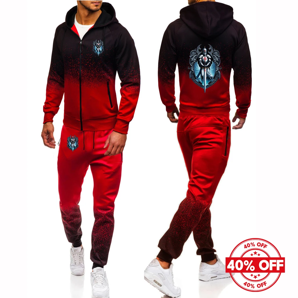 Mens Knights Templar Hoodies and Sweatpants Sets